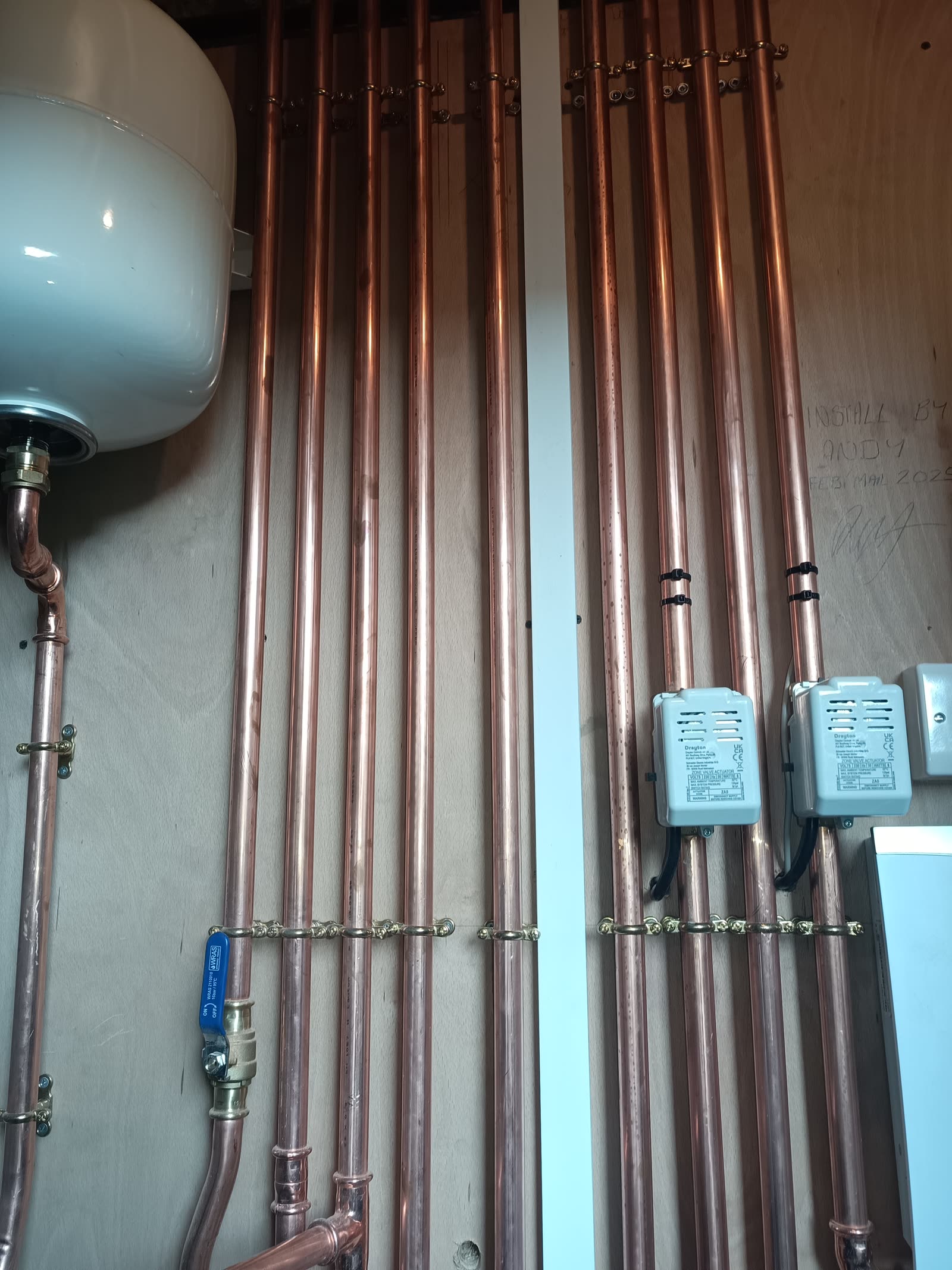 Another clean boiler installation, ready to run.