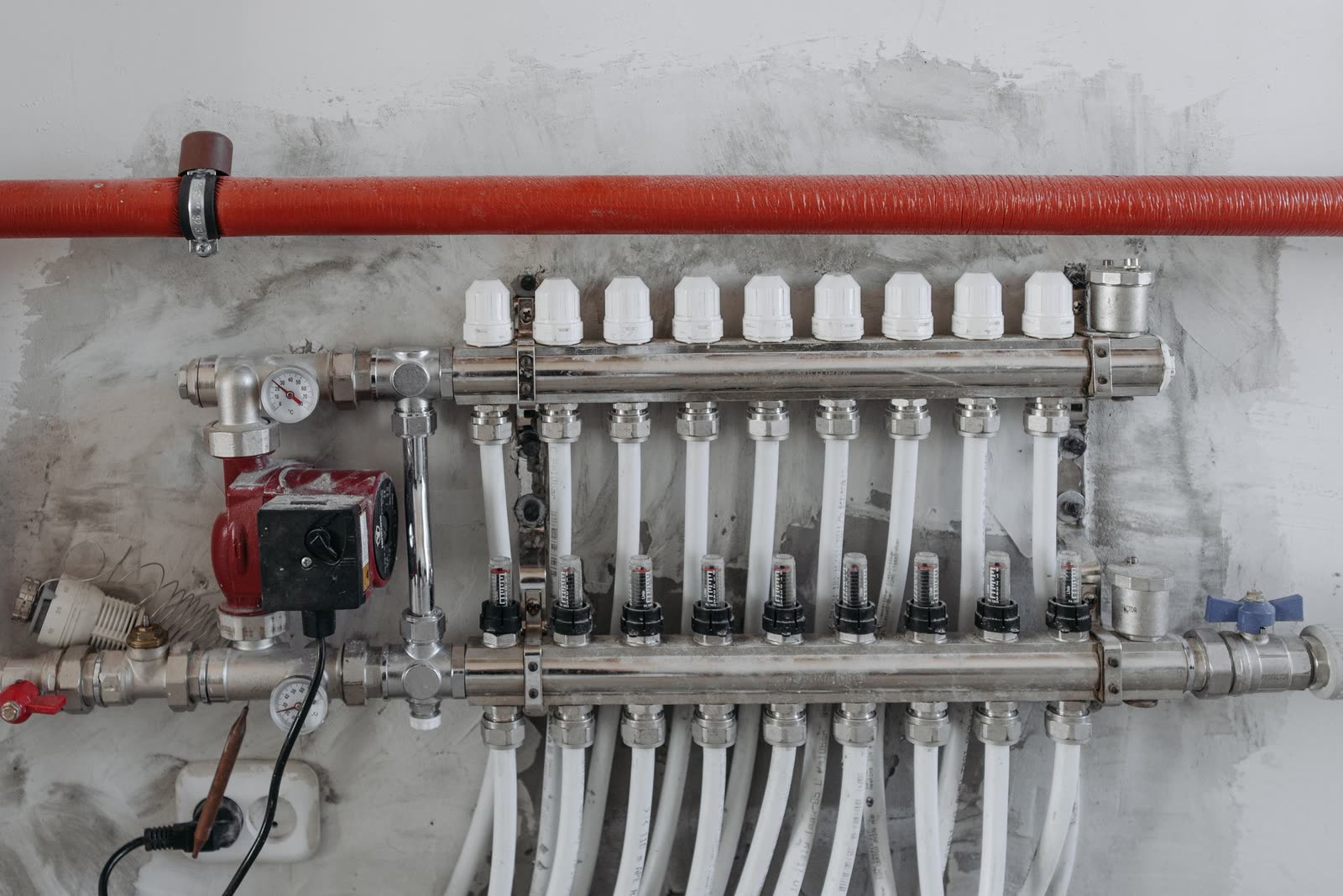 Neat copper pipework and controls — considered heating work